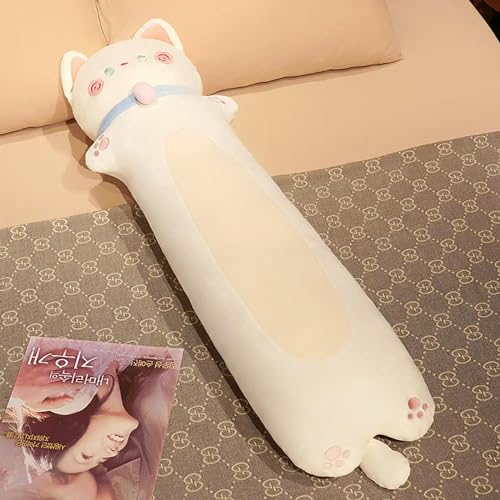 GudiWH Kawaii Katze langes Kissen Plüschtier Flauschiges Tier Plüsch Schlafkissen Katzenkissen niedliches Tier Puppe Mädchen Geschenk Geburtstag 120cm 1 von GudiWH