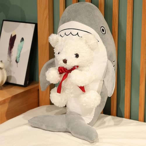 GudiWH Kreative Hai Bär Puppe Tier Plüschtier Teddybär Puppe Kinder Geburtstagsgeschenk 100cm 4 von GudiWH