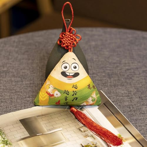 GudiWH Kreatives Drachenboot Festival Zongzi weiches Kissen Plüschtier Puppe Anhänger Mädchen Geburtstagsgeschenk 10cm 2 von GudiWH