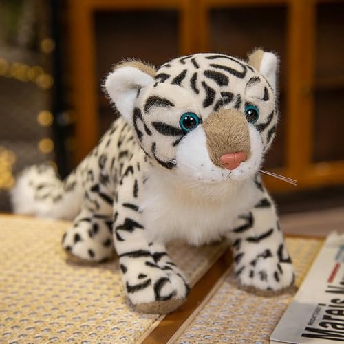 GudiWH Leopard Schnee Leopard Puppe süße Löwe Plüschtier Tierpuppe Leopard Puppe Dekoration Kinder Geburtstagsgeschenk 52CM 1 von GudiWH