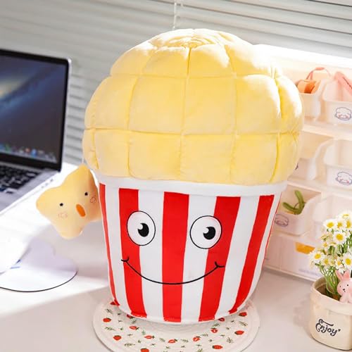 GudiWH Neue Cartoon Popcorn Snack Kissen Kawaii Plüsch Puppe super weich Zuhause Büro Dekoration Mädchen Junge Geschenk Geburtstag 35cm 1 von GudiWH