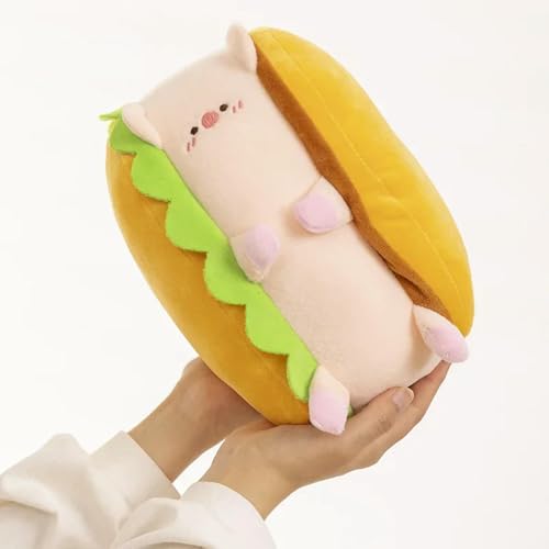 GudiWH Neue Kawaii Sandwich Schwein Plüsch Spielzeug Cartoon Plüsch Tier Umarmung Kissen Plüsch Puppe gepolstertes Mädchen Geburtstagsgeschenk 15cm 1 von GudiWH