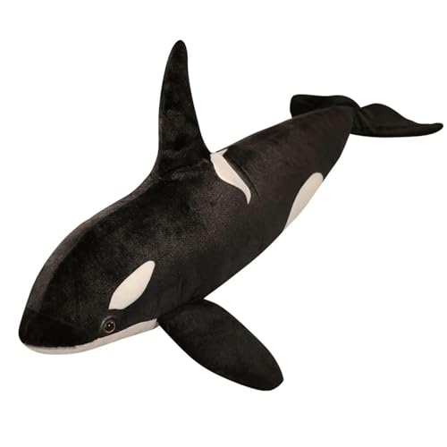 GudiWH Neue lebensechte Orca Killerwal Plüschtier Fisch Puppe Hai Plüsch Marine Tier Geburtstagsgeschenk für Kinder 75cm A von GudiWH