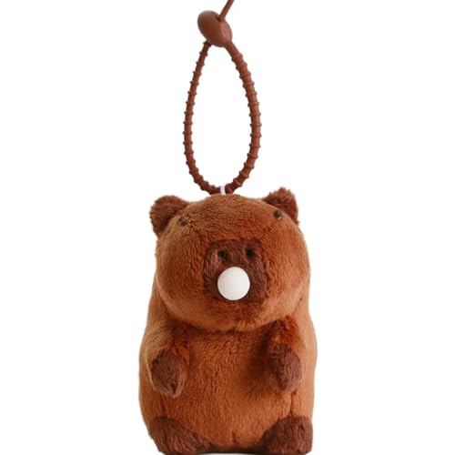 GudiWH Niedliche Capybara Plüsch Puppe Soft Capybara Schlüsselanhänger Kleine Größe Soft Doll Tasche Dekoration Anhänger Kinder Spielzeug Geschenk 12cm 1 von GudiWH