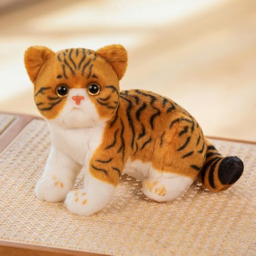 GudiWH Niedliche Katzenpuppe weiches Plüschtier Tierpuppe Kinder Geburtstagsgeschenk Dekoration 26cm 4 von GudiWH