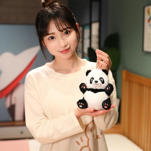 GudiWH Niedliche Panda Puppe Plüsch Spielzeug Tier Panda Puppe Mädchen Tasche Schlüsselanhänger Geburtstagsgeschenk 15cm 1 von GudiWH