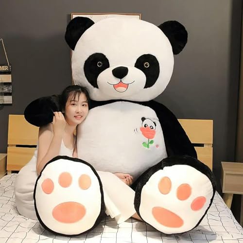 GudiWH Niedliche Panda Puppe Plüschtier Tier Kissen für Kinder Geburtstag Weihnachten Geschenk Cartoon Spielzeug Kissen 60CM A von GudiWH