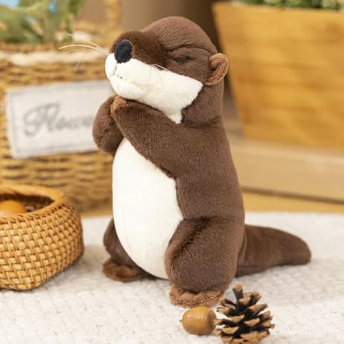 GudiWH Niedliche lebensechte Otter Plüschtiere Plüsch Biber Puppen Kinderspielzeug Geburtstagsgeschenke für Jungen und Mädchen 20cm 1 von GudiWH