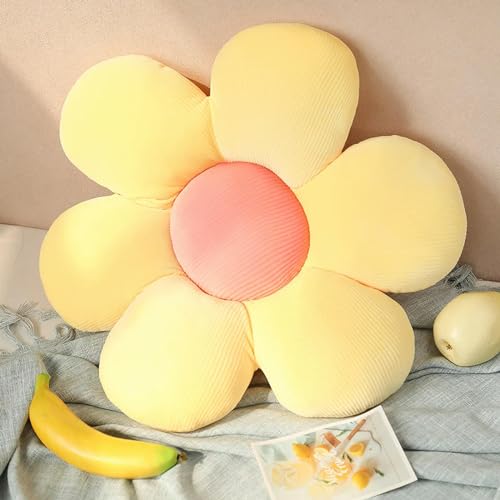 GudiWH Plüsch Blume Kissen Raumdekoration Sonnenblume Kissen Erker Fenster Kinderzimmer Sitzkissen Kindergeburtstag 55cm 5 von GudiWH