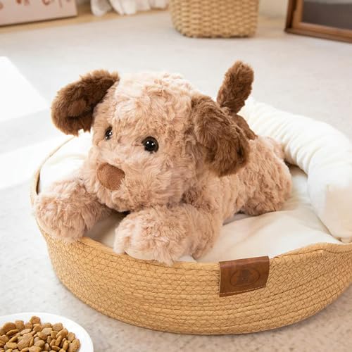 GudiWH Plüsch Hund Plüsch Spielzeug Niedliches Haustier Pelzige Welpen Puppe Kawaii Geburtstagsgeschenk Weihnachten Kinder Super süßes Kissen 35cm 1 von GudiWH