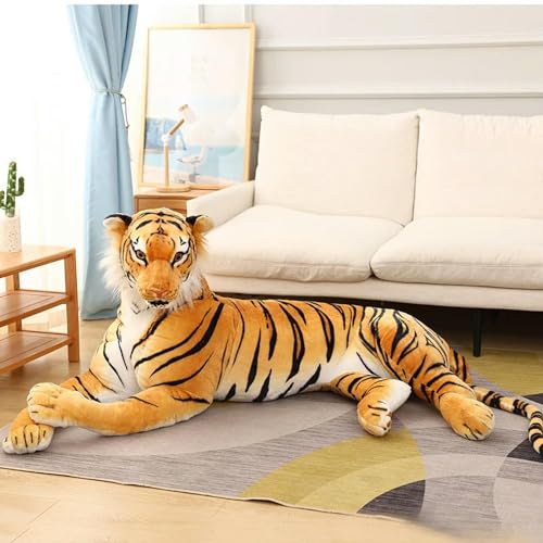 GudiWH Riesen Tiger Plüschtier Weiches Tier Tiger Jaguar Puppe Kinder Kinder Geburtstagsgeschenk Dekoriert 50cm 1 von GudiWH