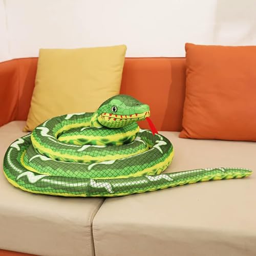 GudiWH Riesenschlange Spielzeug Python Schlange Python Kobra Lange Kissen Kinder Junge Geschenk Wohnkultur Geburtstag 220cm 2 von GudiWH