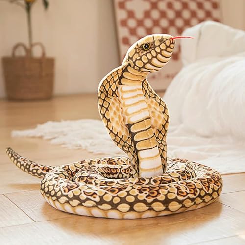 GudiWH Schlange Plüschtier Kobra lebensechte Python Plüsch Puppe Wohnkultur Geburtstagsgeschenk Fotografie Requisiten 170cm 4 von GudiWH