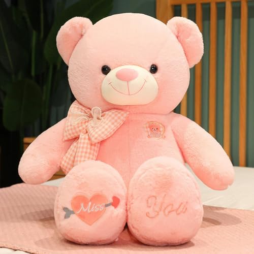 GudiWH Teddybär Puppe niedliches Tier Plüschtier Mädchen Geburtstagsgeschenk Dekoration 100cm 2 von GudiWH