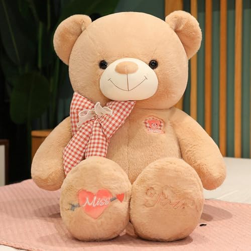 GudiWH Teddybär Puppe niedliches Tier Plüschtier Mädchen Geburtstagsgeschenk Dekoration 100cm 3 von GudiWH