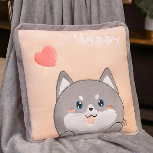 GudiWH Tier, Katze, Kaninchen, Husky, weiches Plüschkissen, Heimkissen, Kinder, Geburtstagsgeschenke 40cm 3 von GudiWH