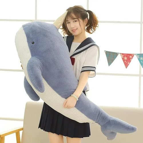 GudiWH Wal Plüschtiere süße Wal Puppen Plüsch Fisch Blauwal Kissen Geburtstagsgeschenk 60cm 1 von GudiWH