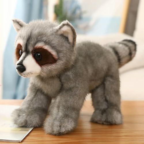 GudiWH Waschbär Plüschtier süßer Fuchs Tier Puppe Mädchen Kinder Geburtstagsgeschenk 38CM 2 von GudiWH