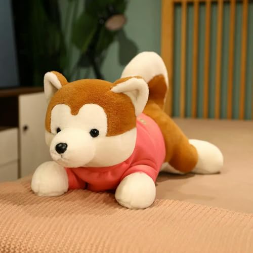 GudiWH Weiches Akita Inu Plüschtier Plüsch lebensecht Shiba Inu Hundekissen Puppe Kinder Geschenk Plüschtier süßes Geburtstagsgeschenk 80cm 4 von GudiWH