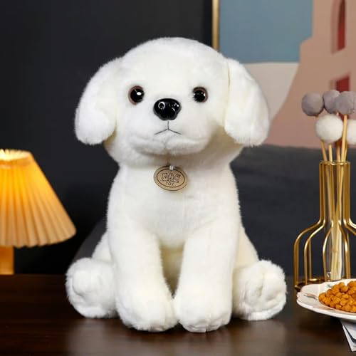 Hund Plüschtier süß Bichon Schnauzer Rottweiler Schäferhund Golden Retriever Welpe Puppe Geburtstag 18cm 5 von GudiWH