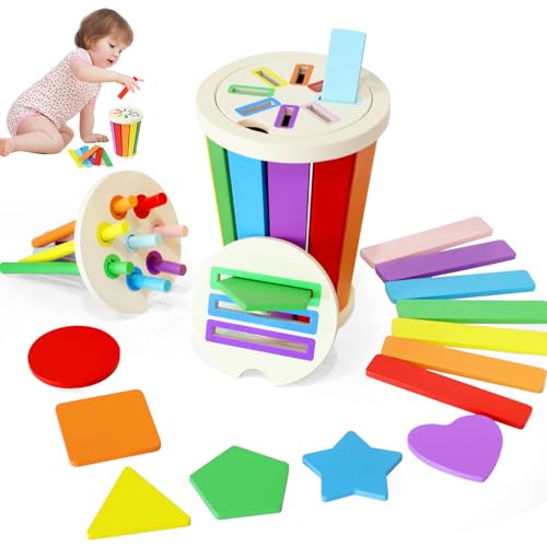 Guibola Montessori Spielzeug Holz 3-in-1 Montessori Spielzeug ab 1 Jahre Farbe Form Sortierspielzeug Motorikspielzeug Sensorik Spielzeug Steckspiel Holzspielzeug ab 1 2 3 Jahr Geschenke für Kinder Guibola Montessori Spielzeug Holz 3-in-1 Montessori Spielzeug ab 1 Jahre Farbe Form Sortierspielzeug Motorikspielzeug Sensorik Spielzeug Steckspiel Holzspielzeug ab 1 2 3 Jahr Geschenke für Kinder von Guibola