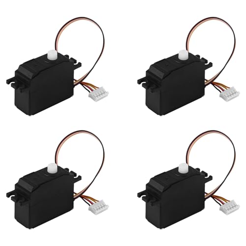 Guihydur 4X 25G Kunststoff Servo Lenk Getriebe Servo Fuer 1/12 12428 12423 12628 Rc Auto Modell Lenkung Teil Zubehör Mini Rc Servo von Guihydur