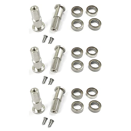 Guihydur 5X Metall Kombinator Rad Nabe Sechskant Adapter mit Lager Upgrade Zubehör für D12 1/10 Rc PKW Teile 5mm von Guihydur