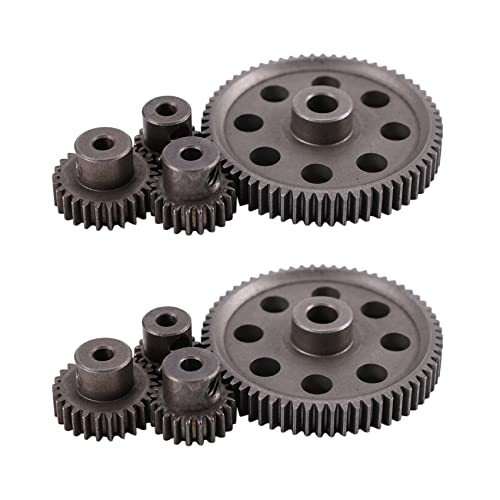 Guihydur 8X Differential Haupt Metall Stirn Rad 64T 17T 21T 26T Motor Getriebe RC Auto Teil für 1/10 RC Auto Truck 94111 von Guihydur