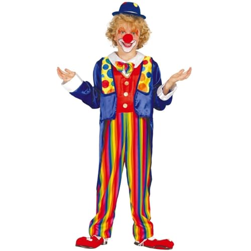 Fiestas Guirca - Clown-Kostüm, mehrfarbig, 5-6 Jahre, 85719 von Fiestas GUiRCA