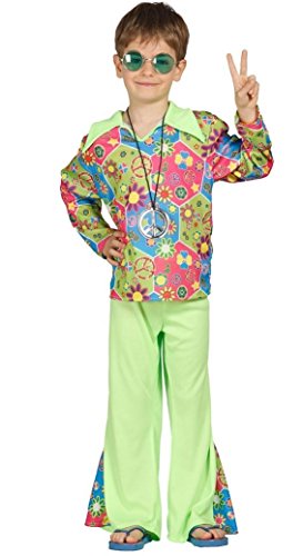 Guirca - Hippie-Kostüm für Kinder, Mehrfarbig, 3-4 Jahre (95-105 cm), 85602 von Guirca