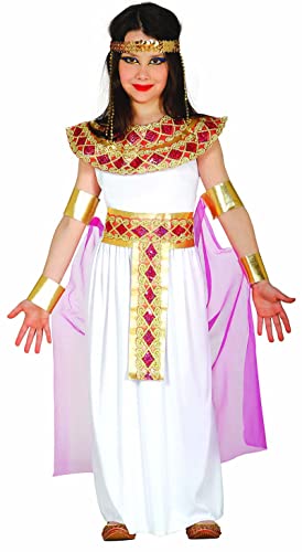 FIESTAS GUIRCA Ägyptische Königin Kleopatra Mädchen Kostüm in Weiß, Rosa und Gold Alter 5-6 Jahre für Halloween oder Karneval/Fasching von FIESTAS GUIRCA