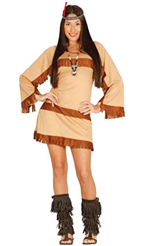 Generique - Indianerinnen-Kostüm mit Stirnband bunt L (42-44) von Fiestas GUiRCA