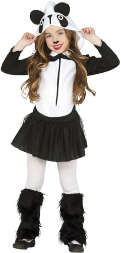 FIESTAS GUIRCA | Panda Bär Kostüm für Kinder (3-4 Jahre) - Kleid, Kapuze und Armwärmer - Tier- und Bären Kostüme für Halloween, Karneval und Kostümpartys - Ideal für Mädchen - Weiß und Schwarz von FIESTAS GUIRCA