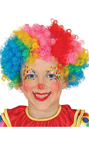 FIESTAS GUIRCA | Bunte Clown Perücke für Kinder (Einheitsgröße) - Kostümzubehör für Regenbogen- und Karnevalspartys - Ideal für Kinder und Erwachsene an Halloween und Feiern - Mehrfarbig von FIESTAS GUIRCA