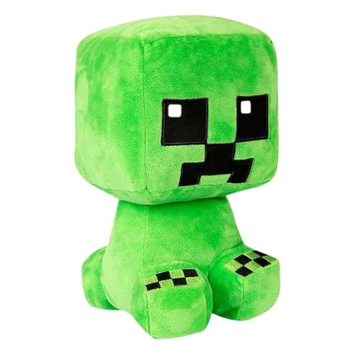 Stofftier Plüschtier, Creeper Plüsch, Cartoon Kuscheltier, MineeeCraft Plüschtier, Charaktere Puppe zum Thema Spiel, Geschenk für Kinder Jungen und Mädchen 26 cm von Gujey