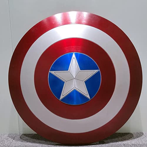 Captain America Shield - Der Falke und der Wintersoldat Schild - Metall Replik Halloween Mittelalter Rüstung Cosplay Schild LARP Kampfschild Cosplay Schild LARP Kampfschild Rot von Gulvintilabcal