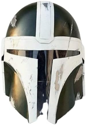 Gulvintilabcal Crusader Armor Helm Tempelritter | Antiker Helm aus Stahl, Mandalorianer-Helm, grün, handbemalt, Spiel-Stahlhelm, Geschenk, Einheitsgröße für Erwachsene von Gulvintilabcal