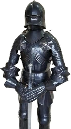 Gulvintilabcal Knight Mittelalterlicher schwarzer Anzug der Rüstung ~ Kampf, Ganzkörperanzug, Halloween, tragbarer Anzug der Rüstung/mittelalterlicher Ganzkörperanzug, Standard von Gulvintilabcal