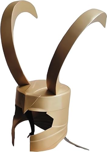 Gulvintilabcal Loki Helm Thor Ragnarok Helm 18 Gauge Baustahl Thor Movie Helm mit Ständer perfekt für Dekor Home Office - Cosplay Kostüm Halloween von Gulvintilabcal