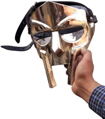 Gulvintilabcal MF Doom Gladiator-Maske, Mad-Burke, 18 g, mild, Stahl, Gesichtswaffenheit, mittelalterliche handgeschmiedete römische Gladiator-Maske, Geschenkartikel, MF Doom Geschenk von Gulvintilabcal