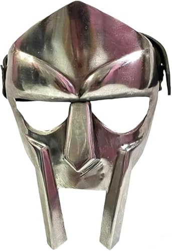 Gulvintilabcal MF Doom-Maske, römischer Gladiator, Halloween, Kerl, Kostüm, Wikinger, Mittelalter für Gesicht, Nachstellung des Gesichts, MF, Doom Rapper, Mittelaltermaske von Gulvintilabcal