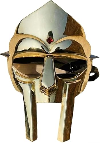 Gulvintilabcal MF Doom-Maske, römischer Gladiator, Halloween, Kerl, Kostüm, Wikinger, Mittelalter für Gesicht, Nachstellung des Gesichts, MF, Doom Rapper, Mittelaltermaske von Gulvintilabcal