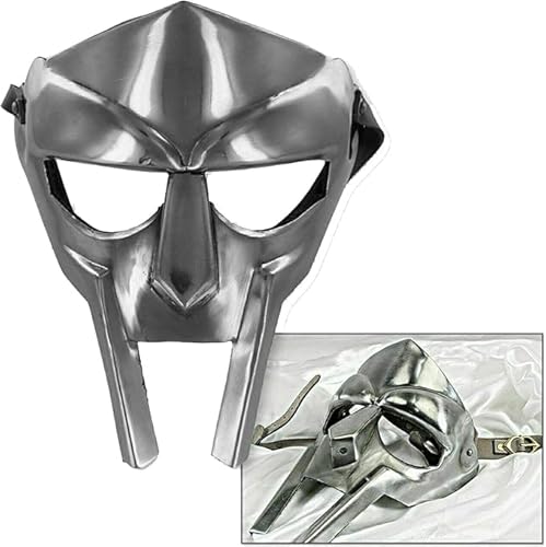 Gulvintilabcal Medieval Gladiator MF DOOM Mask Steel Face Armor Collectible Halloween Costume von Gulvintilabcal