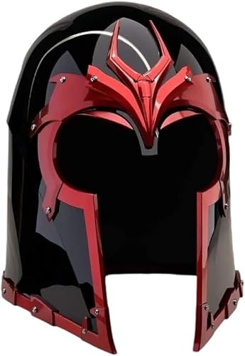 Gulvintilabcal Mittelalter Handgefertigter X-Men-Magneto Tragbarer Helm Rüstung Legends Magneto Premium Erwachsene Rollenspiel Gear Helm Mittelalter Kostüm Tragbarer Erwachsenenhelm für Halloween von Gulvintilabcal