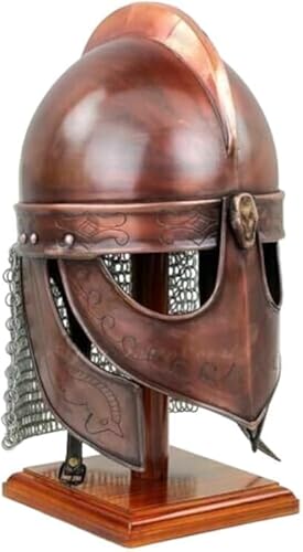 Gulvintilabcal Mittelalterlicher Kettenhemd, Tempelkreuzritter, Ritter-Rüstung, Helm, Geschenkartikel für Erwachsene, Cosplay, Schauspieler und Halloween-Kostüm von Gulvintilabcal