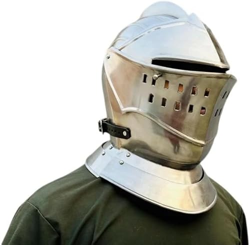 Gulvintilabcal Mittelalterlicher europäischer geschlossener Helm l LARP Fancy Armor Kostüm Kleid | Ritterhelm | Bestes Geschenk für Ihn von Gulvintilabcal