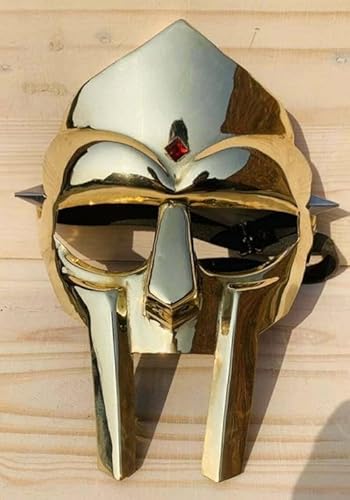 Steel Roman Gladiator Helmet Face Mask Hand Forged MF Doom Medieval Halloween (Mask For Adults) von Gulvintilabcal