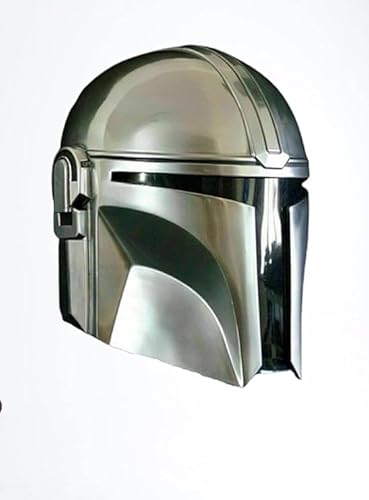 Mittelalterlicher Mandalorianischer Stahlhelm mit Futter und Kinnriemen | Mittelalterliches Starwars-Helm-Rüstungs-Kostüm für Rollenspiele von Gulvintilabcal