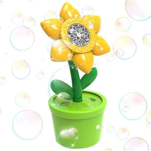 Children Bubble Toy, Battery Operated Bubble Machine, Sunflower Bubble Machine, Automatic Bubble Maker Toy Flower Shape Bubble Maker, Sunflower Bubble Maker, Bubble Machine for Kids von Gungtj