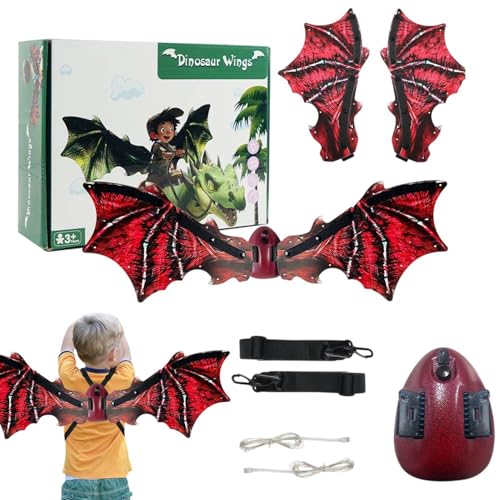 Dragon Wings Kids, Dinosaur Dress-Up Costumes, Toddler Electric Dragons Wing, Lights, Built-In Music, Fun For Boys And Girls, Perfect For Parties And Halloween von Gungtj